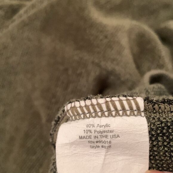 Straight Down Fleece Olive Green Sweater Men’s Pullover Made in USA Size XXL - Picture 8 of 9